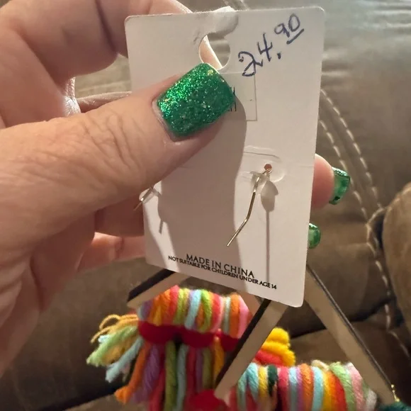 Vibrant Multicolor Tassel Earrings - Picture 3 of 3